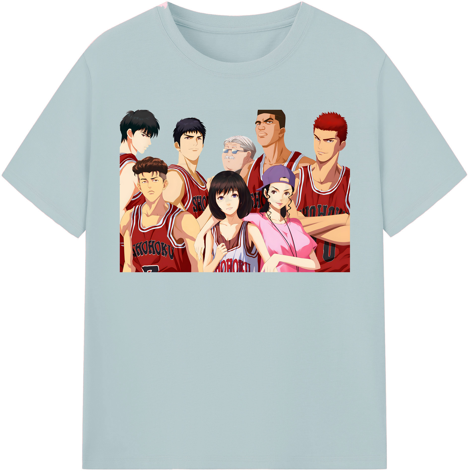 SLAM DUNK／スラムダンク 綿100％半袖Tシャツ（フロントプリント）